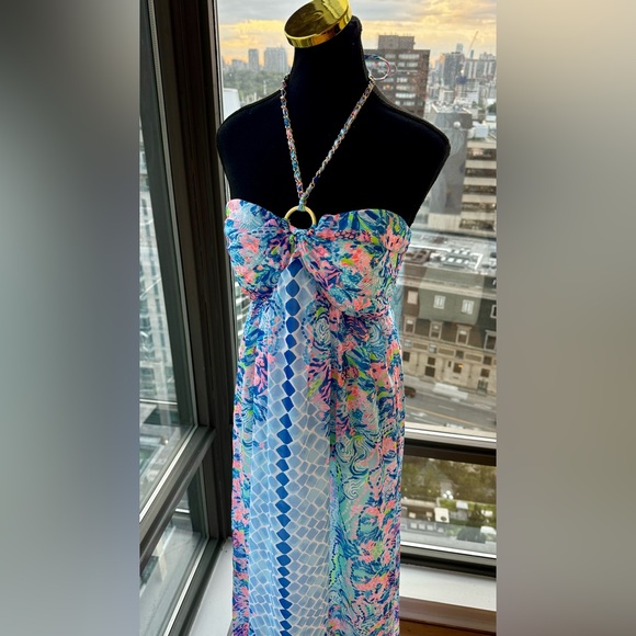 🆕 LILLY PULITZER 🧿 NWOT Viv Maxi Dress, Multi Hidden Treasures - Sz US 6 - Picture 8 of 16